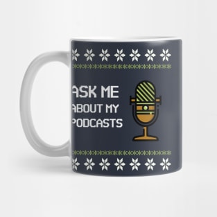 Ugly Xmas Sweater for Podcast Fans Mug